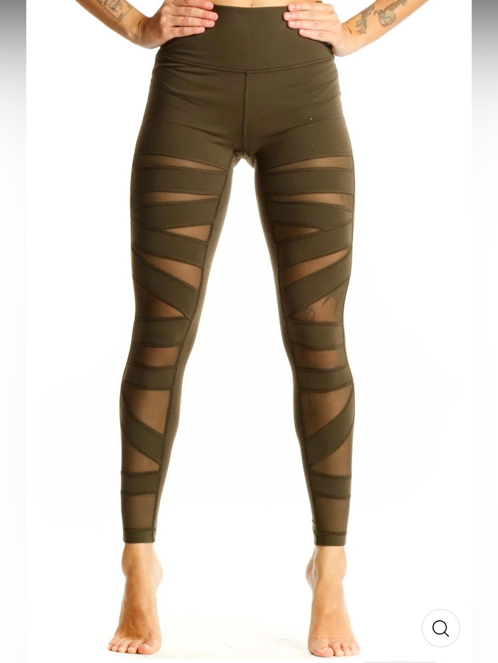 LULULEMON Wunder Under High Waist Criss Cross Mesh Legging, size 2